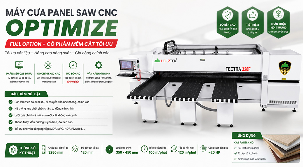 máy cắt ván công nghiệp - máy cưa Panel saw cnc