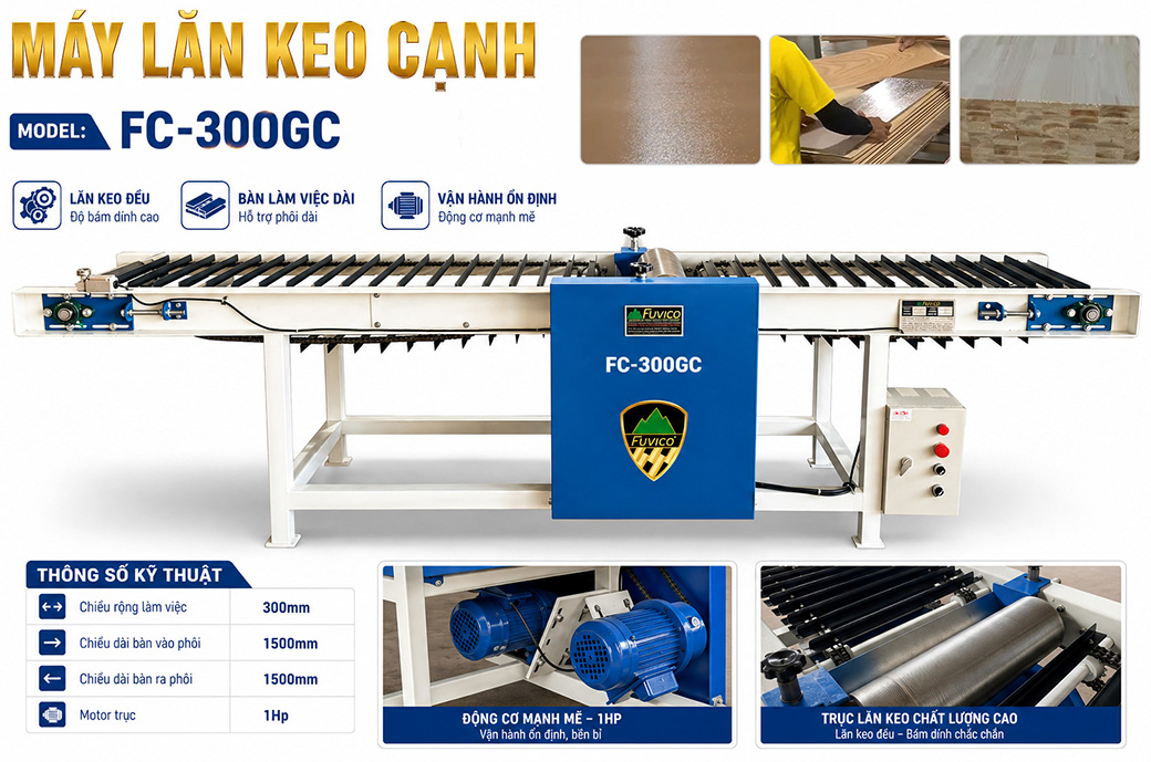 Máy lăn keo veneer