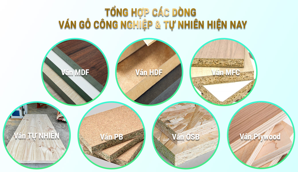 tổng hợp ván gỗ công nghiệp & tự nhiên