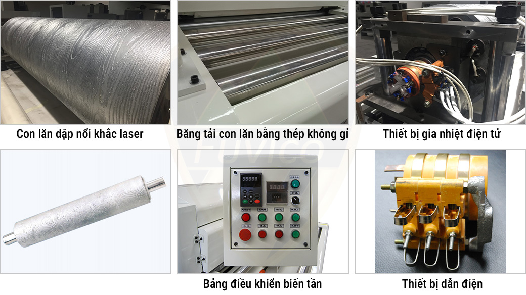 Chi tiết máy in cán vân gỗ