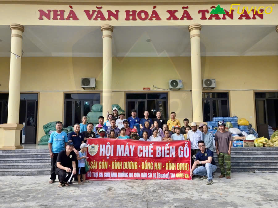 HỘI MÁY CHẾ BIẾN GỖ VIỆT NAM VÀ FUVICO - ĐẠI PHÚC VINH CNC HỖ TRỢ ĐỒNG BÀO MIỀN TRUNG SAU BÃO SỐ 10