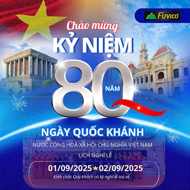Đại Phúc Vinh CNC gửi tới khách hàng lịch Nghỉ lễ Quốc Khánh 02/09