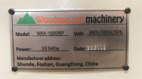 Máy Chà Nhám Thùng 1M (1000mm) 2 Trục Tải Nặng Woodmaster - Độ Chính Xác Cao 13534