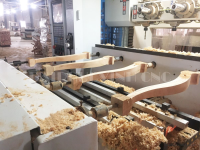 Máy Phay CNC 4 Trục 16 Dao Kẹp Xoay 360° Gia Công Chân Bàn Ghế Chính Xác Cao 19005