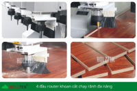 Máy CNC 4 Đầu Cắt Ván Công Nghiệp Tốc Độ Cao | Linh Kiện Cao Cấp 40247