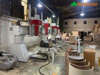 Máy phay CNC 3D 5 trục 4 đầu làm việc đồng thời 2 bàn kép PRO-MASTER-T4X4 Woodmaster mới nhất 2025 65302