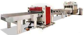 Dây chuyền máy lăn keo ép nhiệt băng tải dán Veneer full line New 2026