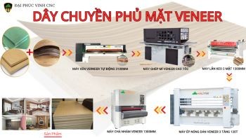 Dây chuyền máy phủ mặt Veneer