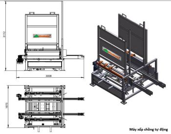 HỆ THỐNG MÁY ĐÓNG PALLET TỰ ĐỘNG KIỂU 45 ĐỘ