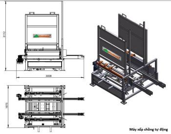 HỆ THỐNG MÁY ĐÓNG PALLET TỰ ĐỘNG KIỂU 45 ĐỘ