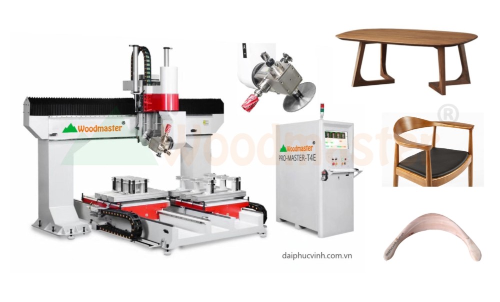 MÁY CNC 3D 5 TRỤC 2 BÀN 4 DAO PRO-MASTER-T4E