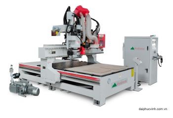 MÁY CNC TRUNG TÂM 2.5D FULL OPTION ( Phay Router - khoan 5 mặt + cưa xoay đa hướng )
