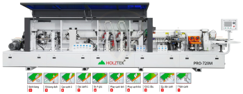 Máy dán cạnh Option keo PUR 9 chức năng phay 2, cạo nguội 2