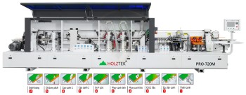 Máy dán cạnh Option keo PUR 9 chức năng phay 2, cạo nguội 2