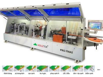 MÁY DÁN CẠNH TỰ ĐỘNG 8 CHỨC NĂNG 2 NỒI KEO (EVA+PUR)