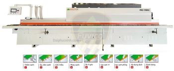 MÁY DÁN CẠNH TỰ ĐỘNG 9 CHỨC NĂNG (thẩm, bo góc, cạo nguội 2 lần)