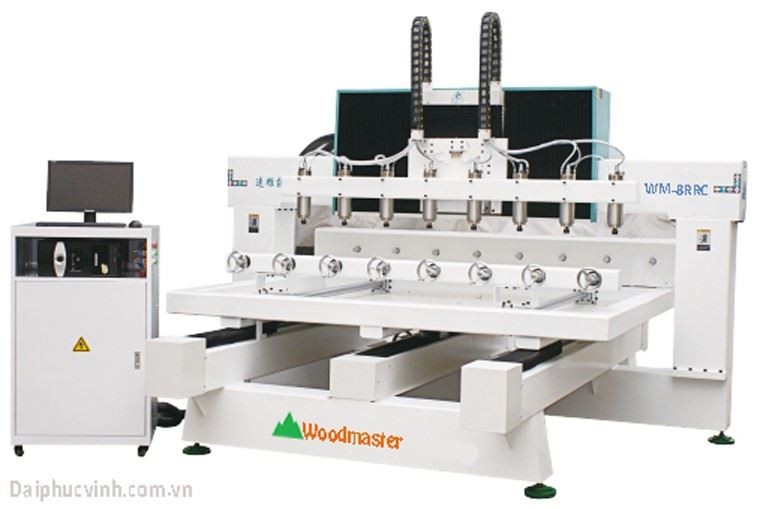 MÁY ĐỤC CNC ROUTER 8 TRỤC XOAY WOODMASTER