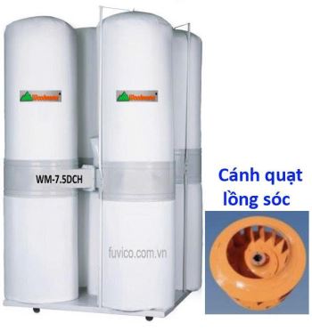 MÁY HÚT BỤI CÔNG SUẤT LỚN 10HP 8 TÚI VẢI WM-7.5DCH