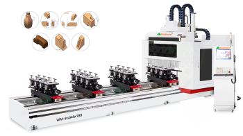 MÁY PHAY CNC 4 TRỤC 16 DAO KẸP XOAY 180 ĐỘ gia công 5 mặt phôi