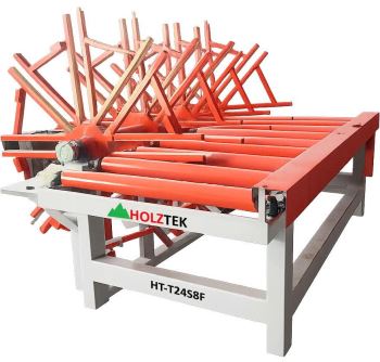 MÁY LẬT MẶT VÁN TỰ ĐỘNG 8 CÁNH (bao gồm 2 băng tải con lăn 2 bên) HT-T24S8F