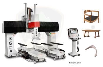 MÁY PHAY CNC 3D 5 TRỤC 2 BÀN TẢI NẶNG (4 trục dao)