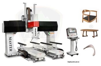 MÁY PHAY CNC 3D 5 TRỤC 2 BÀN TẢI NẶNG (4 trục dao)