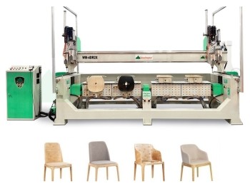 Máy CNC 3D 4 Axis 2 2 bàn 2 trục dao cắt ván ép cong Plywood