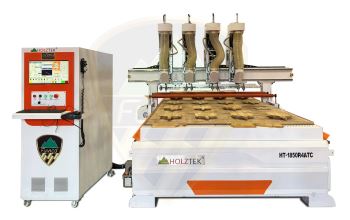 MÁY PHAY CNC NESTING 4 ĐẦU THAY DAO TỰ ĐỘNG BÀN LỚN HT-1850R4ATC