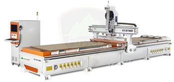 MÁY PHAY CNC ROUTER 1 ĐẦU THAY DAO TỰ ĐỘNG 2 BÀN LÀM VIỆC HT-R1MD