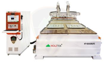 MÁY PHAY CNC ROUTER 2 ĐẦU THAY DAO 2 BÀN KÉP HT-1830x2R2ATC