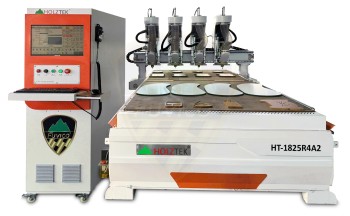 MÁY PHAY CNC ROUTER 4 ĐẦU THAY DAO TỰ ĐỘNG BÀN KÉP HT-1825R4A2