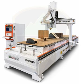 MÁY PHAY CNC ROUTER 4 AXIS THAY DAO TỰ ĐỘNG 2 BÀN (full option gia công 5 mặt) HT-MASTER-A5D