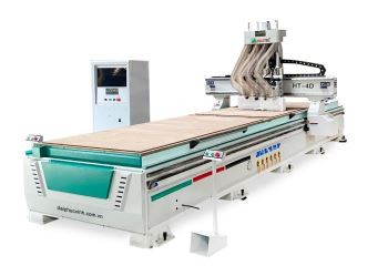 MÁY PHAY CNC ROUTER 4 ĐẦU 2 BÀN HT-R4XD