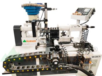 MÁY TIỆN GỖ CNC 2 DAO PHÔI NGẮN (NẠP PHÔI TỰ ĐỘNG)