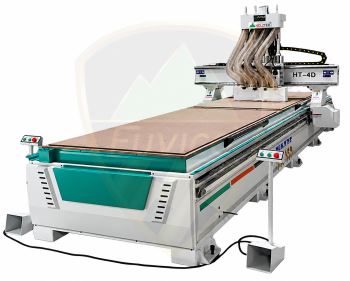 MÁY CNC ROUTER 4 ĐẦU 2 BÀN WOODMASTER WM-R1235-4D
