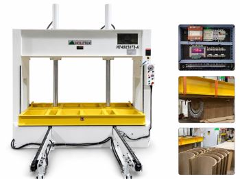 MÁY ÉP NGUỘI THỦY LỰC 50T BĂNG TẢI TỰ ĐỘNG HT48x50TS-A